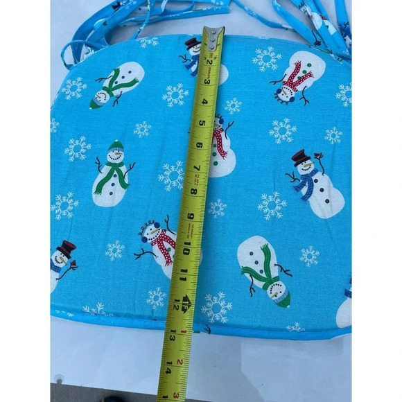 Chair Folded Pillows Kids Adjustable Drawstring Christmas Prints Blue Sz 13x14 - Picture 7 of 10